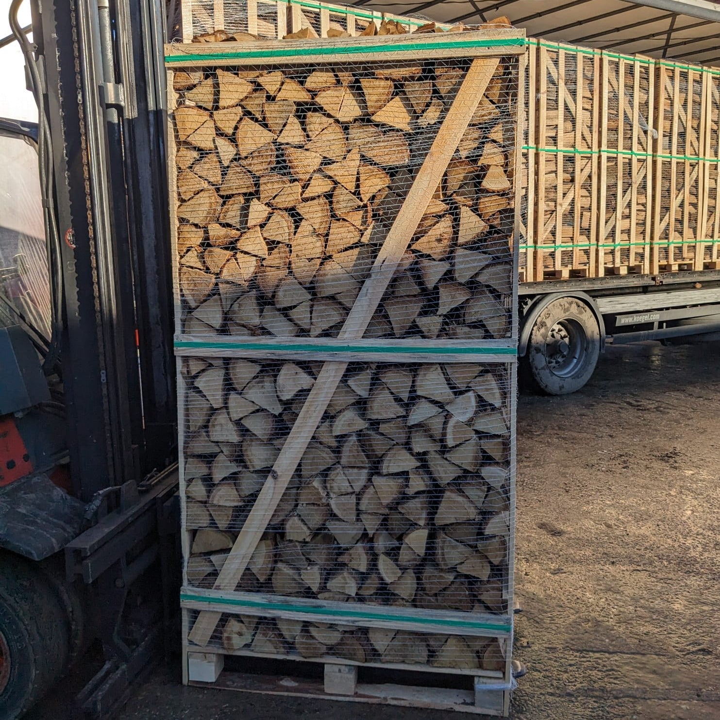 Ovengedroogd Eiken Haardhout grote pallet